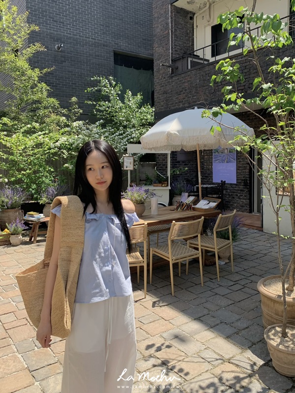 鬆緊荷葉袖排扣背心